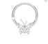 Fashion Butterfly Inlaid Zircon Closed Ring Nose Ring Stud Earrings Titanium Alloy Human Body Piercing Accessories - Serenity Spaces