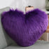 Throw Pillows Heart Shape Long Plush Fluffy Shaggy Cushion Cover Sofa Cushions Decorative Pillow Covers Pillowcase White - Serenity Spaces