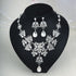 Rhinestone Pearl Earrings And Necklace Set Women - Serenity Spaces