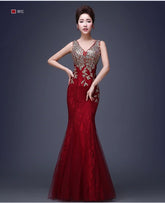 Fish Tail Banquet Evening Dress - Serenity Spaces