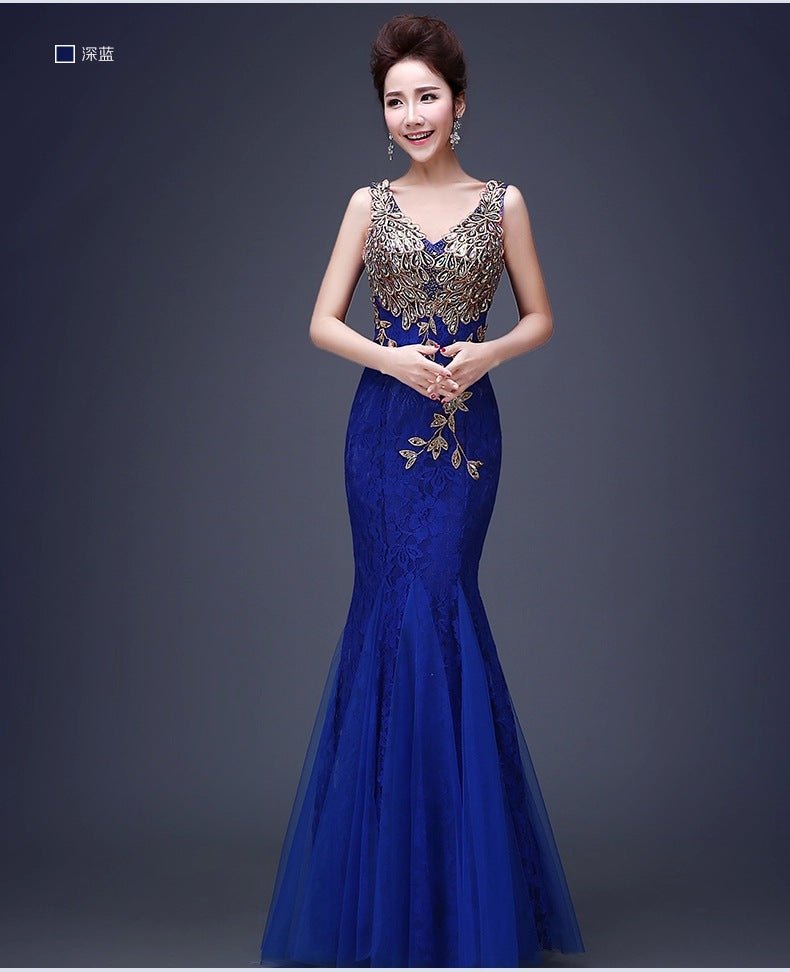 Fish Tail Banquet Evening Dress - Serenity Spaces