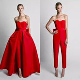 Red Jumpsuit Evening Dresses With - Serenity Spaces