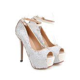 Super high heel sequined high heels - Serenity Spaces