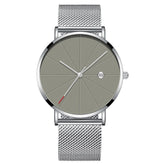 Simple calendar watch male creative waterproof quartz watch - Serenity Spaces
