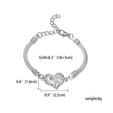 RINHOO 925 Jewelry Silver Color Bracelet s For Women Bracelet Fashion Wedding Banquet Bracelet S & Bangles Valentine&