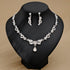 Rhinestone Pearl Earrings And Necklace Set Women - Serenity Spaces