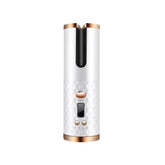 Rechargeable Automatic Hair Curler Women Portable Hair Curling Iron LCD Display Ceramic Curly Rotating Curling Wave Styer - Serenity Spaces