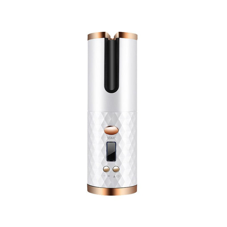 Rechargeable Automatic Hair Curler Women Portable Hair Curling Iron LCD Display Ceramic Curly Rotating Curling Wave Styer - Serenity Spaces