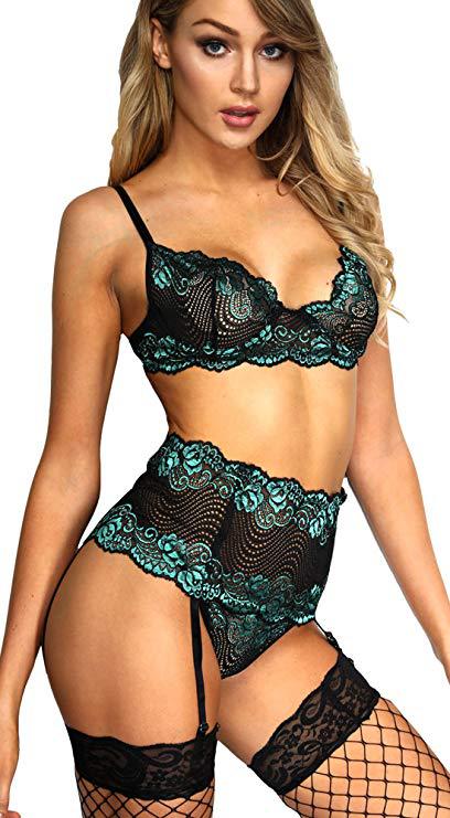Erotic Lingerie Erotic Pajamas Three - point Abdominal Tightening Suspenders Suit - Serenity Spaces
