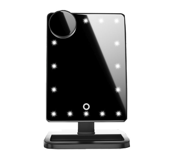 Touch Screen Makeup Mirror With 20 LED Light Bluetooth Music Speaker 10X Magnifying Mirrors Lights - Serenity Spaces