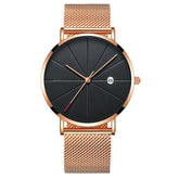 Simple calendar watch male creative waterproof quartz watch - Serenity Spaces