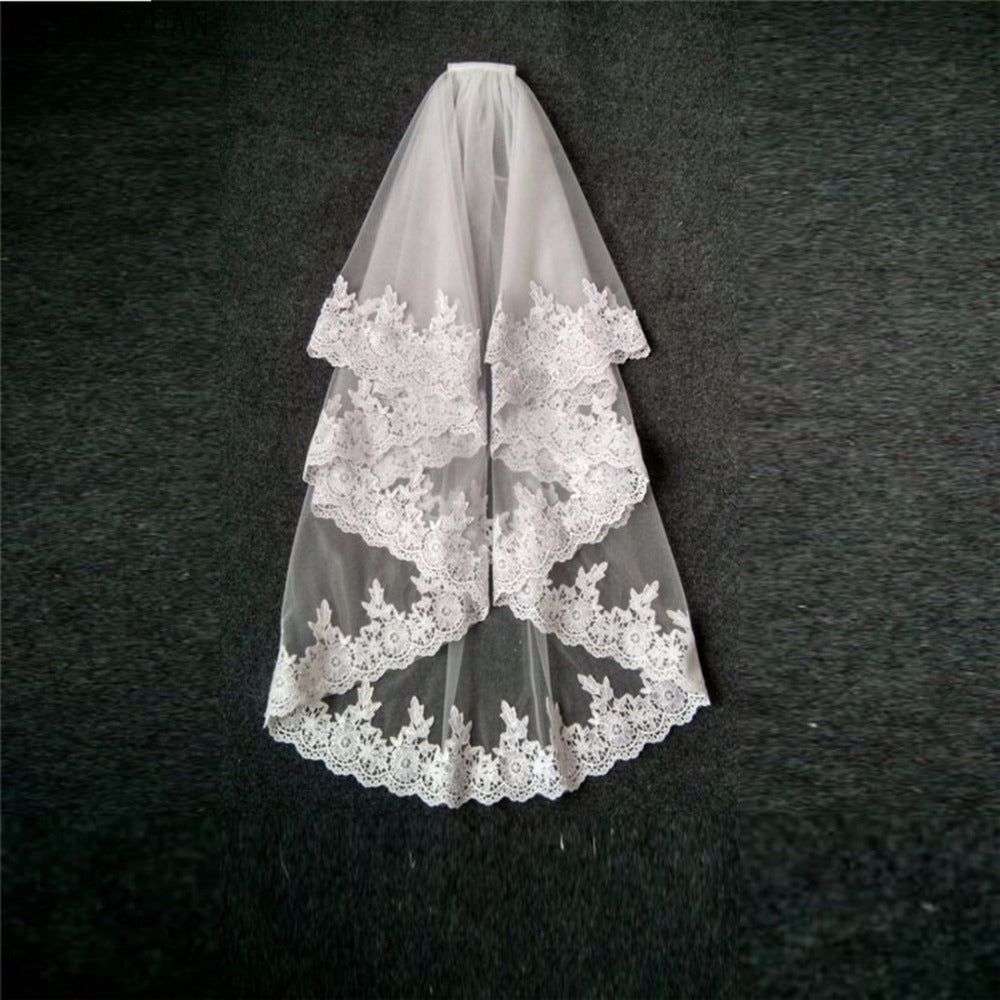 Lace trim veil - Serenity Spaces