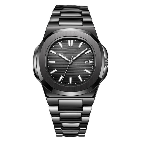 Fashion Steel Belt Calendar Luminous Watch Men - Serenity Spaces