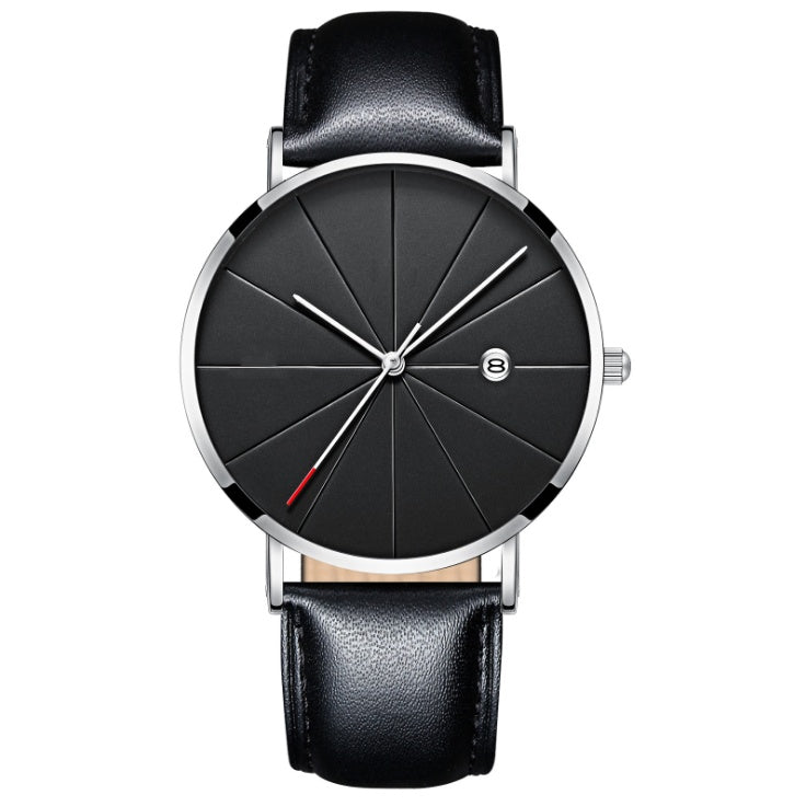 Simple calendar watch male creative waterproof quartz watch - Serenity Spaces