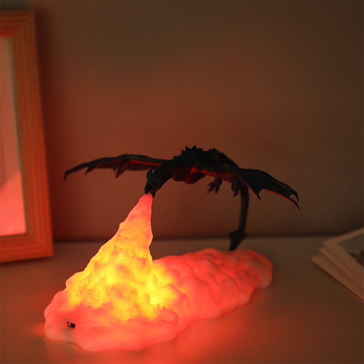 3D Printing Fire - Breathing Dragon Lamp Home Creative Night Light - Serenity Spaces