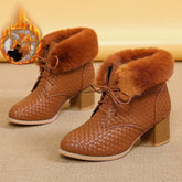 Block - heeled warm high heels - Serenity Spaces