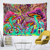 Dream Mushroom Psychedelic Rug Boho Home Decor - Serenity Spaces