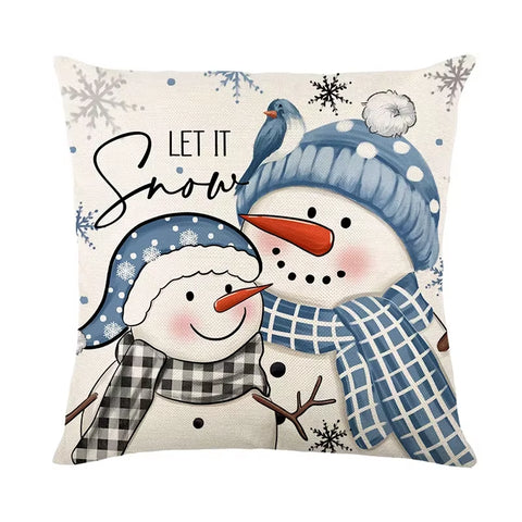 45Cm Christmas Decorations Christmas Cushion Cover Pillowcase 2024 for Home Ornament Xmas New Year Christmas Decor 2025 Home