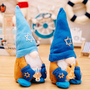 Hanukkah Gnomes Decorations 2 Pack - 11" Chanukah Gnomes Plush Decorations for Home & Table Centerpieces