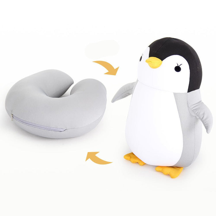 Soft Pillow Penguin U - Shaped Sleep Protection Neck Pillow Home Office Nap Body Pillows Travel Car Adult Cute Pillows - Serenity Spaces
