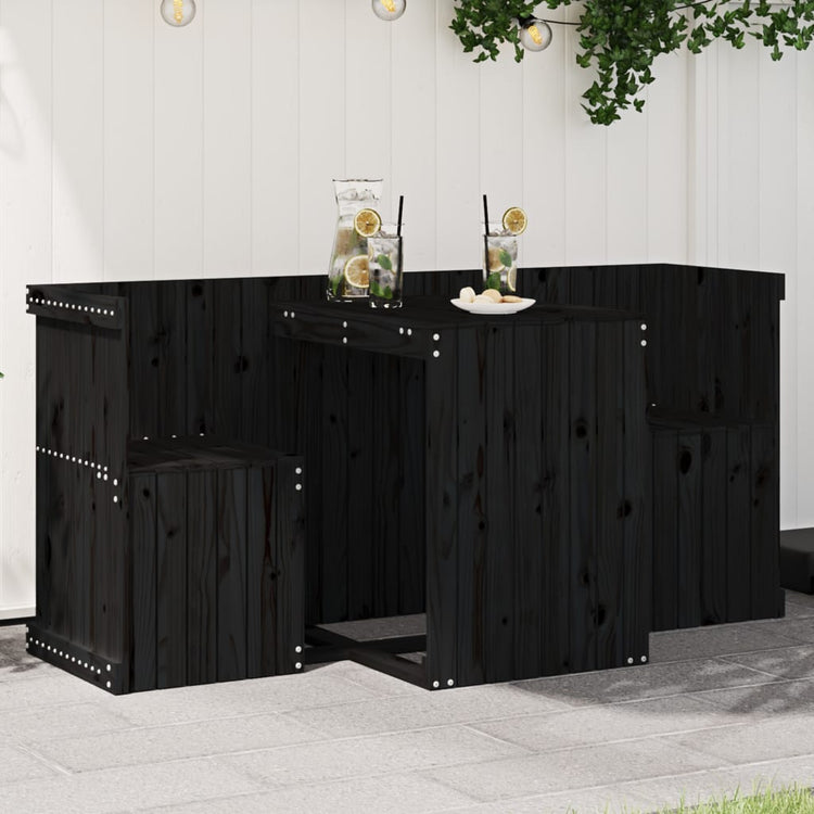 Balcony Furniture Set 2 - Seater Solid Pine Wood - Serenity Spaces
