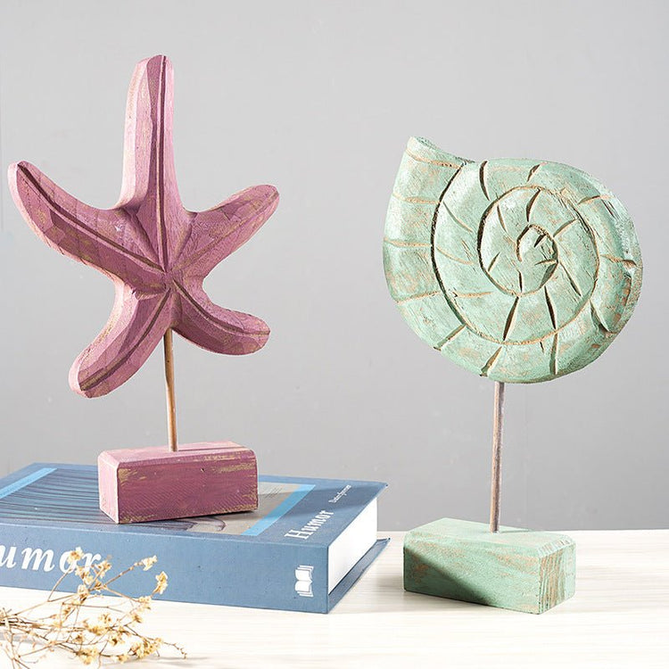 Home decor starfish seahorse conch living room - Serenity Spaces