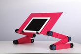 Laptop Table Stand With Adjustable Folding Ergonomic Design Stand Notebook Desk For Ultrabook Netbook Or Tablet With Mouse Pad - Serenity Spaces