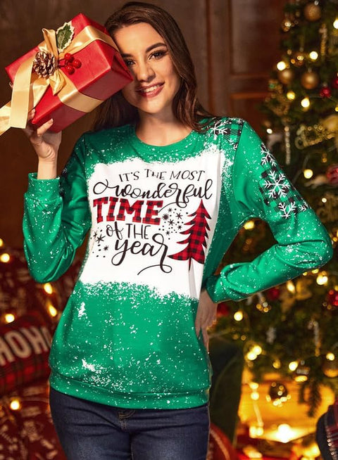 Women'S Christmas Long Sleeve Sweatshirt Funny Graphic Ugly Shirts