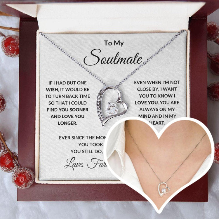 Gift For Women Wife Her Girlfriend Necklace Stainless Steel To My Soulmate The Day I Met You Forever Love Necklace - Serenity Spaces