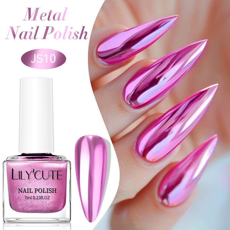 Quick - dry Metallic Mirror Nail Polish, No Baking Required - Serenity Spaces