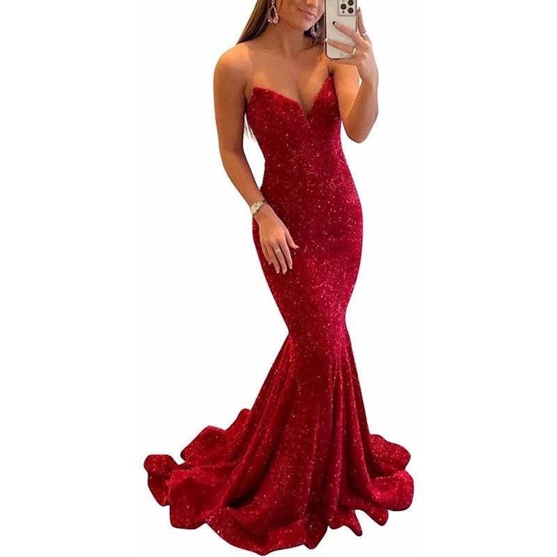 Sequin Evening Dresses For Women Formal Long Prom Party Gowns - Serenity Spaces