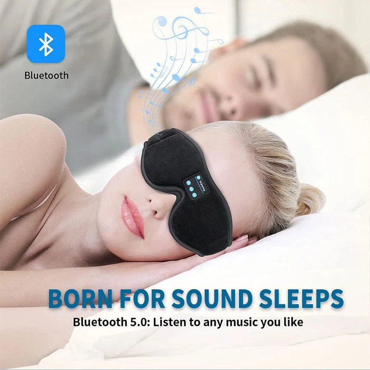 Mask for Sleep Headphones Bluetooth 3D Eye Mask Music Play Sleeping Headphones with Built - In HD Speaker - Serenity Spaces