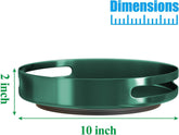 Lazy Susan Organizer Metal Steel Turntable, Rotating Spice Racks for Pantry Cabinet Cupboard Organizer Table 10 Inch Dark Green - Serenity Spaces