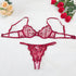 Lace Steel Bracket Transparent Mesh Sexy Lingerie Set - Serenity Spaces