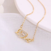 Valentines Day Gift New Titanium Steel Necklace Fashion New Love Smart Necklace Female Clavicle Chain Fashion Jewelry Woman - Serenity Spaces