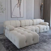 Nordic Modern Apartment Furniture Fabric Buckle Design Sofa Living Room Couch Light Luxury Sponge Sofa For Lock Design - Serenity Spaces