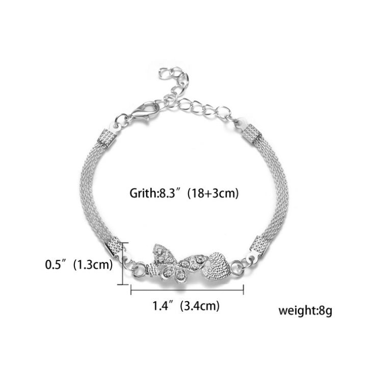 RINHOO 925 Jewelry Silver Color Bracelet s For Women Bracelet Fashion Wedding Banquet Bracelet S & Bangles Valentine&
