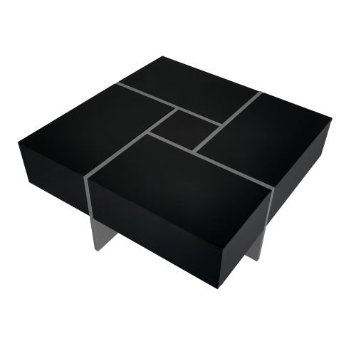 Unique Design Coffee Table With 4 Hidden Storage Compartments - Serenity Spaces
