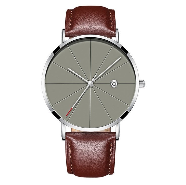 Simple calendar watch male creative waterproof quartz watch - Serenity Spaces