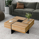 Unique Design Coffee Table With 4 Hidden Storage Compartments - Serenity Spaces
