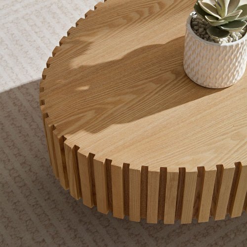 Modern Handmade Drum Coffee Table - Serenity Spaces