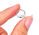 Fashion Butterfly Inlaid Zircon Closed Ring Nose Ring Stud Earrings Titanium Alloy Human Body Piercing Accessories - Serenity Spaces