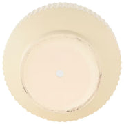 7 In., 6 In. and 5 In. Small Cream Ceramic Wide Planter with Linear Grooves and Tapered Bases (3-Pack)