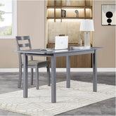 59 Extendable Dining Table, Modern House Dining Room Table For 4 - 8, Wooden Kitchen Table , Dining Room, Working Office, Home Living Room Furniture For Small Space, Dark Gray - Serenity Spaces