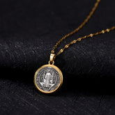 St. Benedict Necklace with Cross Charm - Serenity SpacesSt. Benedict Necklace with Cross Charm