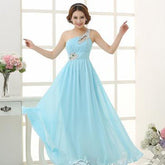 Evening dress one - shoulder dinner banquet long banquet - Serenity Spaces