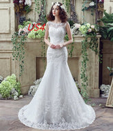 Bride Trailing Wedding Dress Sexy Lace Mermaid Wedding Dress - Serenity Spaces