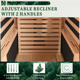 1 Person Infrared Sauna,Home Dry Sauna, Indoor Spa Room, 120V, Detox & Muscle Relaxation - Serenity Spaces