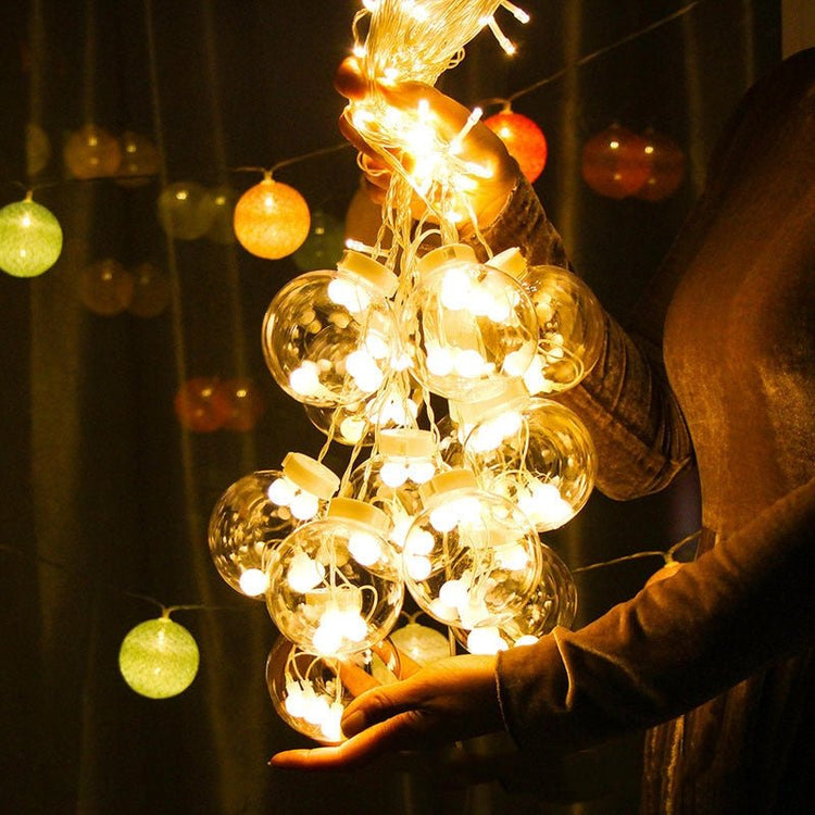 Led Wish Orbs Lighting Chain Star Moon Curtain Light Starry Sky - Serenity Spaces