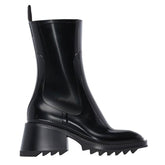 Thick - soled block heel square toe boots - Serenity Spaces
